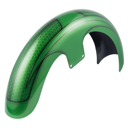 Ravager Series Airbrushed 19" Reveal Wrapper Hugger Front Fender For '09-'23 Harley Touring Models