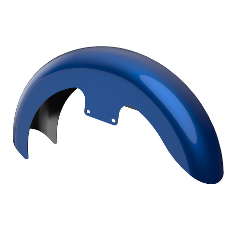 Advanblack Bright Billiard Blue 19" Reveal Wrapper Hugger Front Fender For ''86-''21 Harley Touring Models