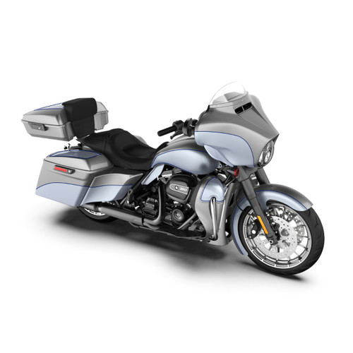 Charcoal Pearl and Brilliant Silver 19" REVEAL WRAPPER HUGGER FRONT FENDER FOR '09-'23 HARLEY TOURING