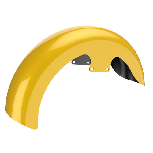 Advanblack Color-Matched 19" Reveal Wrapper Hugger Front Fender For ''86-''21 Harley Touring Models -Chrome Yellow