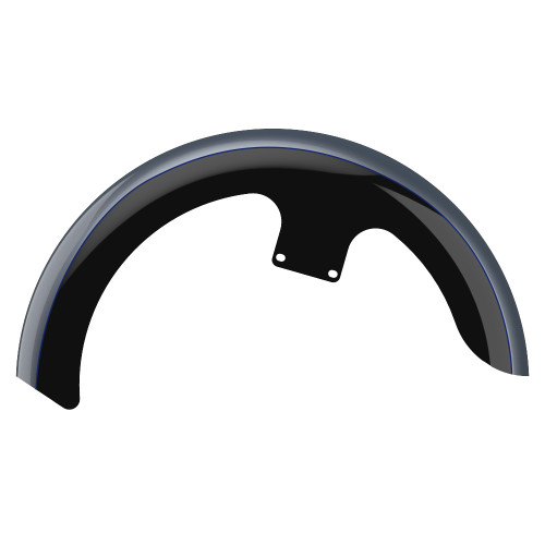 Gauntlet Gray Metallic and Vivid Black 19" REVEAL WRAPPER HUGGER FRONT FENDER FOR '09-'23 HARLEY TOURING
