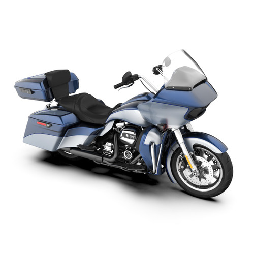 Midnight Blue and Barracuda Silver 19" REVEAL WRAPPER HUGGER FRONT FENDER FOR '09-'23 HARLEY TOURING
