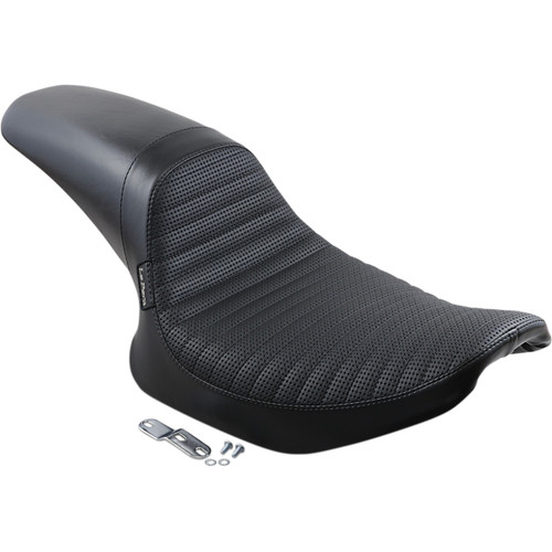 LE Pera #L-541BWPT - Daytona Sport Seat - Basketweave/Pleated - Black - FXR '82-'00