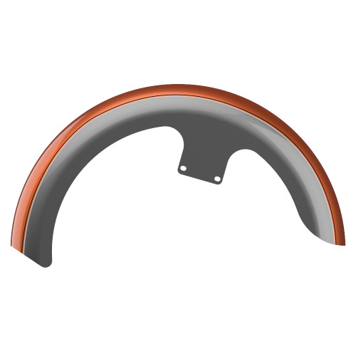 Amber Whiskey and Charcoal Pearl 21" REVEAL WRAPPER HUGGER FRONT FENDER FOR '09-'23 HARLEY TOURING