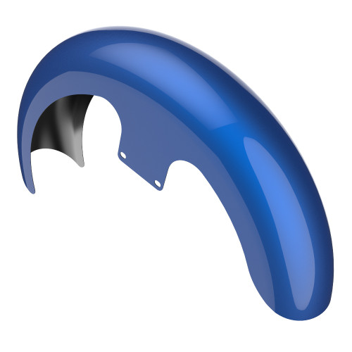Advanblack Flame Blue Pearl  21" Reveal Wrapper Hugger Front Fender For ''86-''21 Harley Touring Models