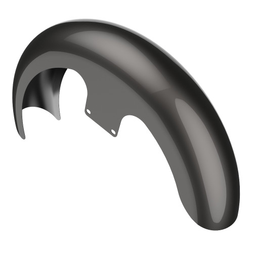 Advanblack  Silver Flux 21" Reveal Wrapper Hugger Front Fender For ''86-''21 Harley Touring Models