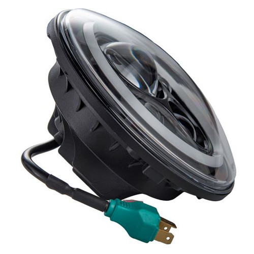 7 inch Black "Pro Radiance" HALO LED Headlight for Harley Tourings/ Softail/ Indian