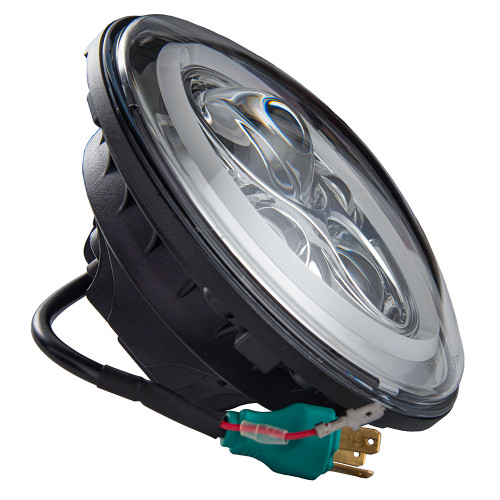 7 inch Chrome "Pro Radiance" HALO LED Headlight for Harley Tourings/ Softail/ Indian