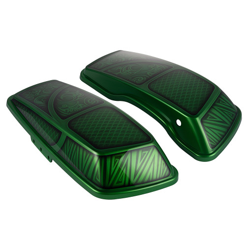 EL SUENO SERIES Airbrushed Standard Normal Saddlebag Lids for Harley Davidson Touring 2014+