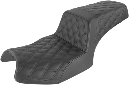 Step Up Seat - Lattice Stitched - Black - Indian