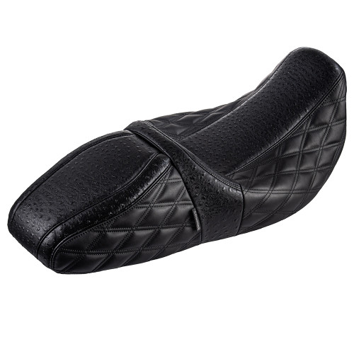 RAPTOR SEAT WITH DIAMOND STITCHING & OSTRICH LEATHER FOR 09 UP HARLEY TOURING