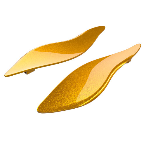 Advanblack Prospect Gold Adjustable Fairing Air Deflectors for 2014+ Harley Batwing