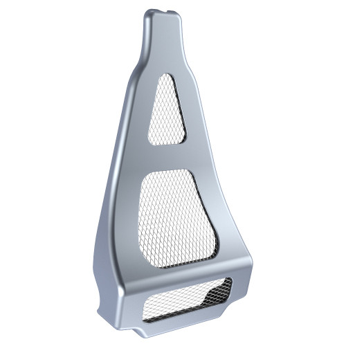 Advanblack Brilliant Silver ABS  Chin Spoiler for 2009-2013 Air-Cooled Harley Davidson Touring