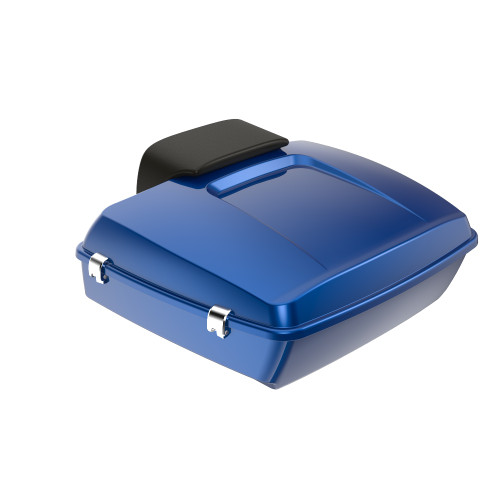 Bright Billiard Blue RUSHMORE CHOPPED TOUR PACK PAK FOR '97-'22 HARLEY TOURING / SOFTAIL