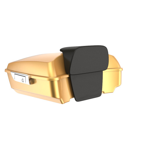 Advanblack Black Hills Gold  Chopped Tour Pack Pak Pad Luggage Trunk For  '97-'21 Harley Touring Street Electra Road Glide