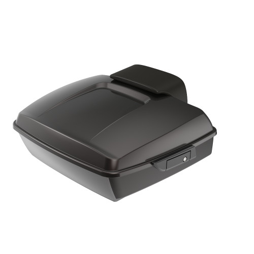 Advanblack Black Jack Metallic Chopped Tour Pack Pak Pad Luggage Trunk For  '97-'21 Harley Touring Street Electra Road Glide