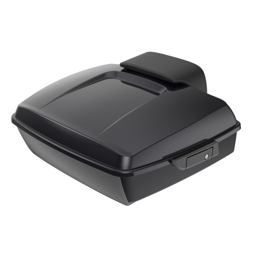 Advanblack Black Pearl Chopped Tour Pack Pad Luggage Trunk For '97-'21 Harley Touring Street Electra Road Glide
