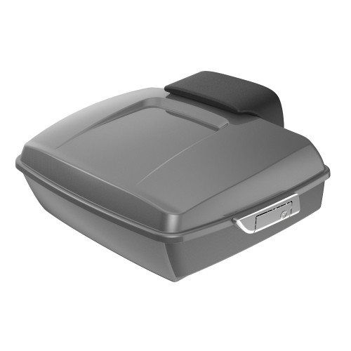 Advanblack Charcoal Pearl Chopped Tour Pack Pad Luggage Trunk For '97-'21 Harley Touring Street Electra Road Glide