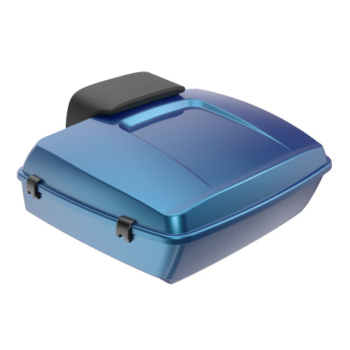 Advanblack Daytona Blue Chopped Tour Pack Pad For '97-'21 Harley Touring Street Electra Road Glide