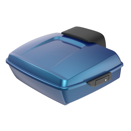 Advanblack Daytona Blue Chopped Tour Pack Pad For '97-'21 Harley Touring Street Electra Road Glide