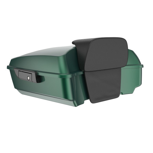 Advanblack Deep Jade Pearl Chopped Tour Pack Pad Luggage Trunk For '97-'21 Harley Touring Street Electra Road Glide