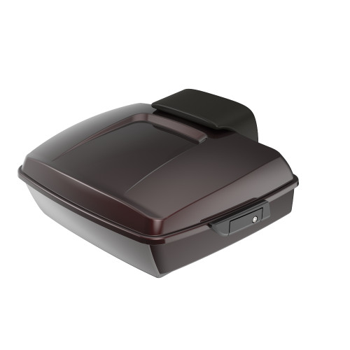 Advanblack Midnight Crimson Chopped Tour Pack Pak Pad Luggage Trunk For  '97-'21 Harley Touring Street Electra Road Glide