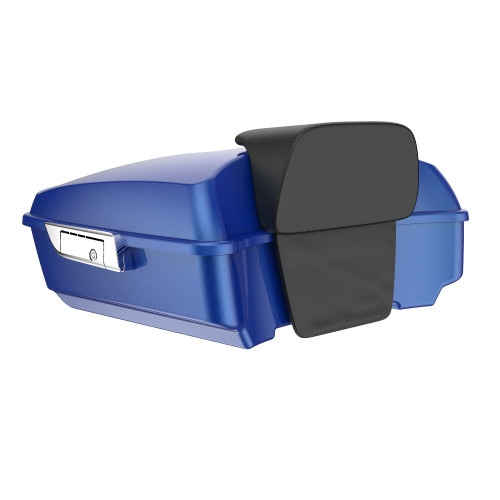 Pacific Blue  Chopped Tour Pack Pad Luggage Trunk For '97-'21 Harley Davidson Touring Street Electra Road Glide