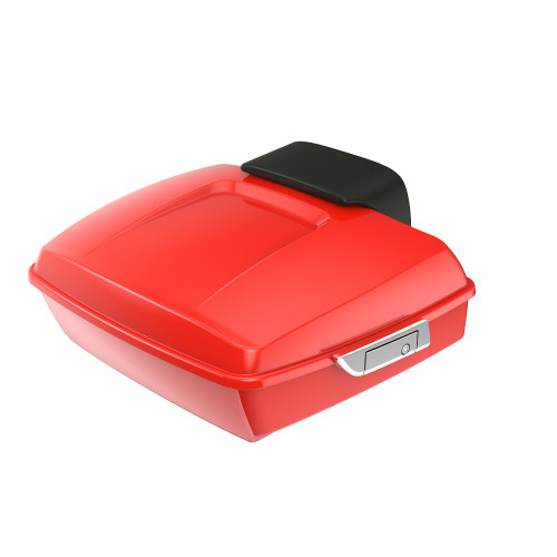 Advanblack Performance Orange Chopped Tour Pack Pak Pad Luggage Trunk For  '97-'21 Harley Touring Street Electra Road Glide