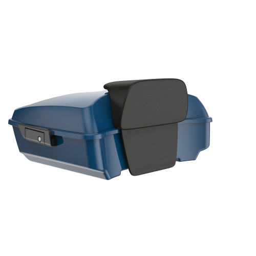 Advanblack Reef Blue Chopped Tour Pack Pak Pad  Luggage Trunk For '97-'22 Harley Touring Street Electra Road Glide