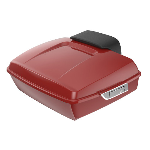 Advanblack Red Hot Sunglo Chopped Tour Pack Pad Luggage Trunk For '97-'21 Harley Touring Street Electra Road Glide