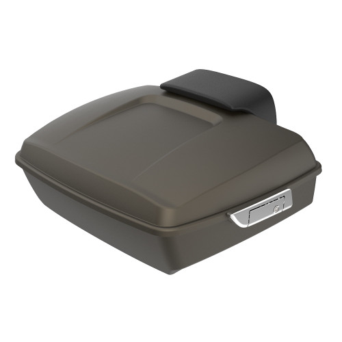 Advanblack River Rock Gray Denim Chopped Tour Pack Pad Luggage Trunk For '97-'21 Harley Davidson Touring Street Electra Road Glide