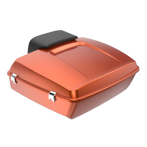 Advanblack Scorched Orange Chopped Tour Pack Pad Luggage Trunk For '97-'21 Harley Davidson Touring Street Electra Road Glide