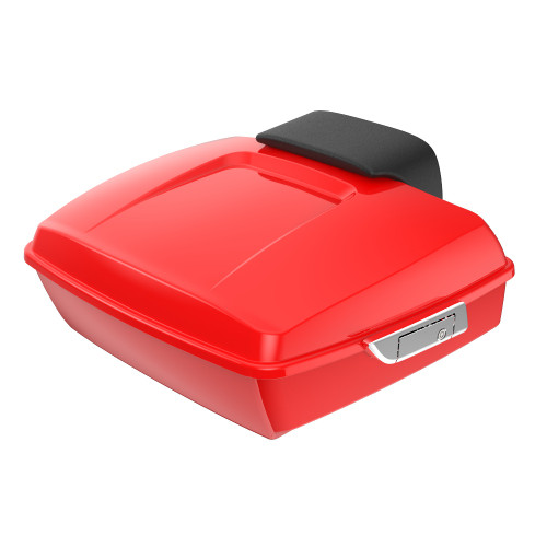 Advanblack Scarlet Red Chopped Tour Pack Pad Luggage Trunk For '97-'21 Harley Davidson Touring Street Electra Road Glide