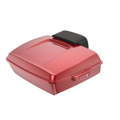 Ember Red Sunglo Chopped Tour Pack Pad Luggage Trunk For '97-'23 Harley Touring