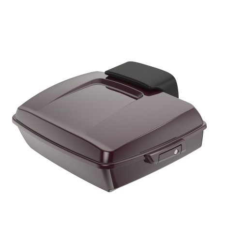 Black Cherry Chopped Tour Pack Pad Luggage Trunk For '97-'23 Harley Touring