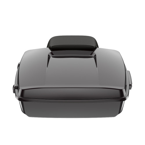 Blackened Cayenne Chopped Tour Pack Pad Luggage Trunk For '97-'23 Harley Touring
