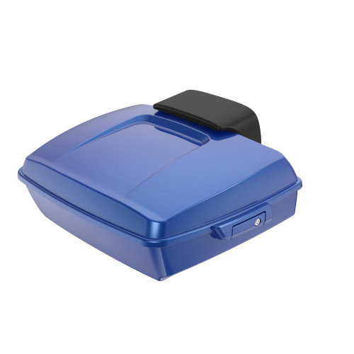 Blue Max Chopped Tour Pack Pad Luggage Trunk For '97-'23 Harley Touring