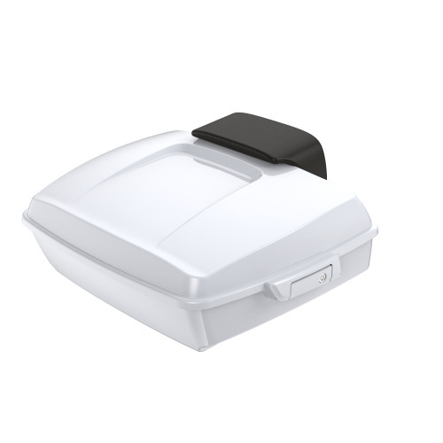 Crushed Ice Pearl Chopped Tour Pack Pad Luggage Trunk For '97-'23 Harley Touring