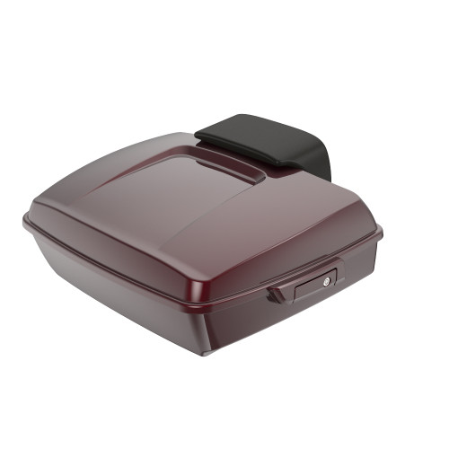 Crimson Red Sunglo Chopped Tour Pack Pad Luggage Trunk For '97-'23 Harley Touring