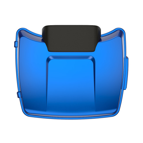 Crushed Sapphire Blue Chopped Tour Pack Pad Luggage Trunk For '97-'23 Harley Touring