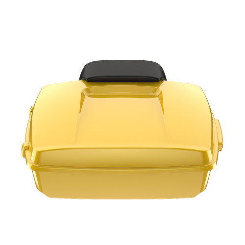 Chrome Yellow Chopped Tour Pack Pad Luggage Trunk For '97-'23 Harley Touring