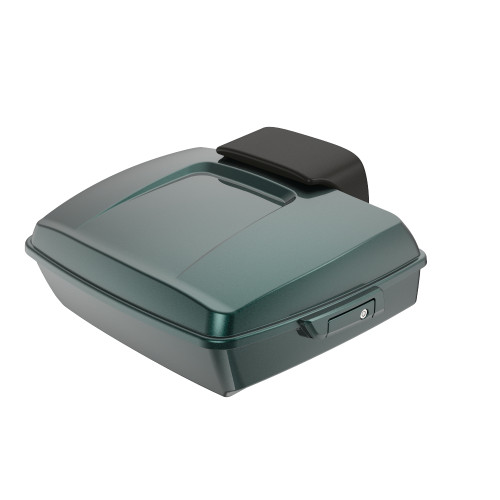 Deep Jade Pearl Chopped Tour Pack Pad Luggage Trunk For '97-'23 Harley Touring