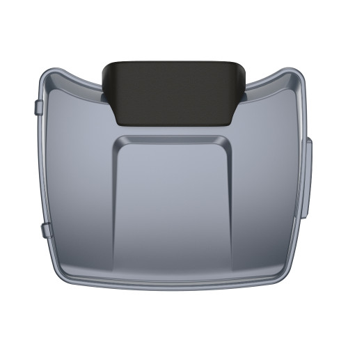 Gauntlet Grey Metallic Chopped Tour Pack Pad Luggage Trunk For '97-'23 Harley Touring
