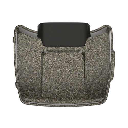 Hard Candy Black Gold Flake Chopped Tour Pack Pad Luggage Trunk For '97-'23 Harley Touring