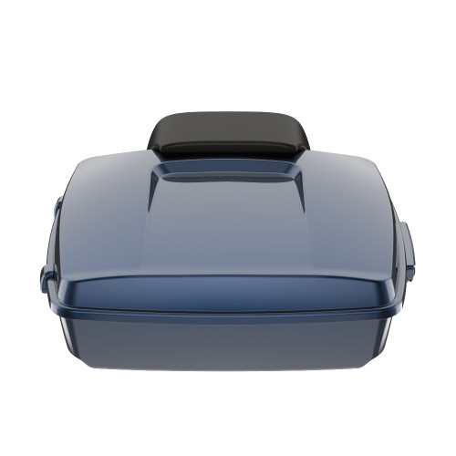 Midnight Blue Chopped Tour Pack Pad Luggage Trunk For '97-'23 Harley Touring