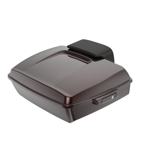 Midnight Crimson Chopped Tour Pack Pad Luggage Trunk For '97-'23 Harley Touring