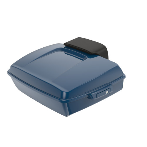 Reef Blue Chopped Tour Pack Pad Luggage Trunk For '97-'23 Harley Touring