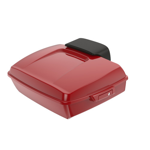 Redline Red Chopped Tour Pack Pad Luggage Trunk For '97-'23 Harley Touring