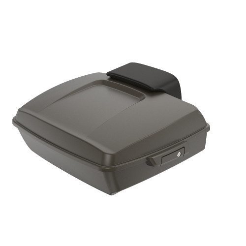 River Rock Gray Denim Chopped Tour Pack Pad Luggage Trunk For '97-'23 Harley Touring