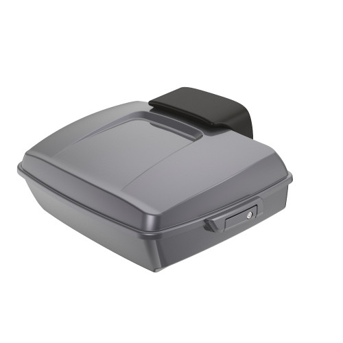 Smoke Gray Chopped Tour Pack Pad Luggage Trunk For '97-'23 Harley Touring